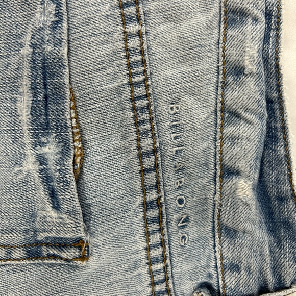 Billabong Laneway Denim Distressed Blue Short Shorts Woman Size 5 Junior - Picture 4 of 4